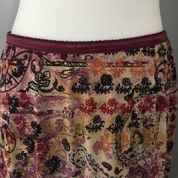 J. Jill Patterned Maxi Skirt w/Elastic Waist - M - Picture 6 of 10